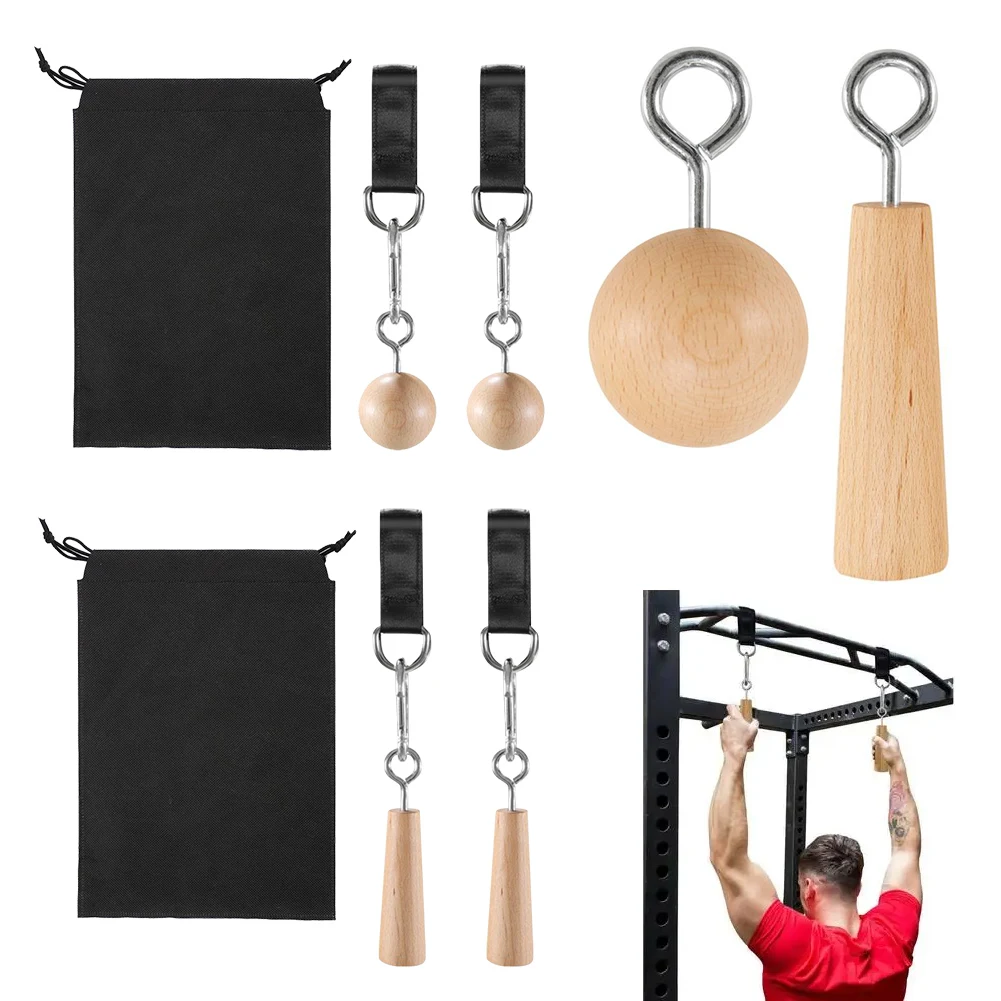Pull Up Gripper Strengthener Wooden Fitness Climbing Grips Trainer Rock Climbing Bouldering Training Tool