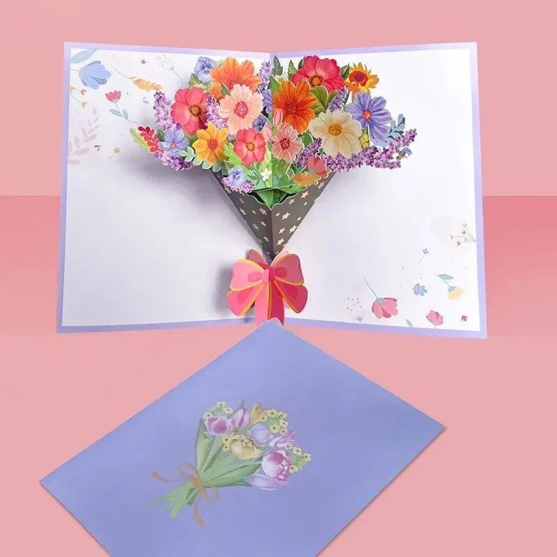 Biglietto Pop-up Con Fiori Di Ciliegio: Biglietto Di Auguri Floreale 3D