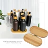 Household Storage Trays for Perfume Shower Shampoo Dispenser Container Stand Bamboo Wood Tray Bathroom Kitchen Pot Holder Decor 4