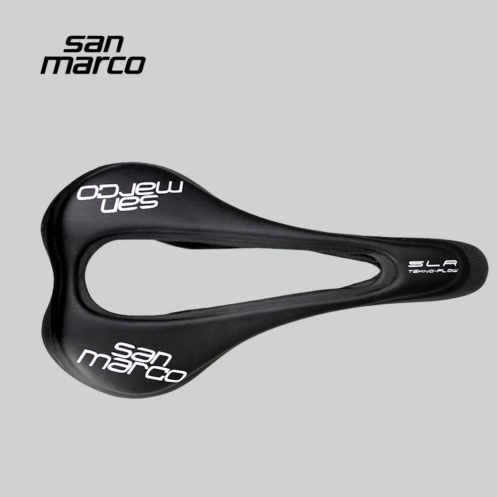 Leichter San Marco SLR Vollcarbon-Fahrradsattel, Hohlgeformter Rennrad- und MTB-Sattel für Männer und Frauen, 145mm – Detail 1