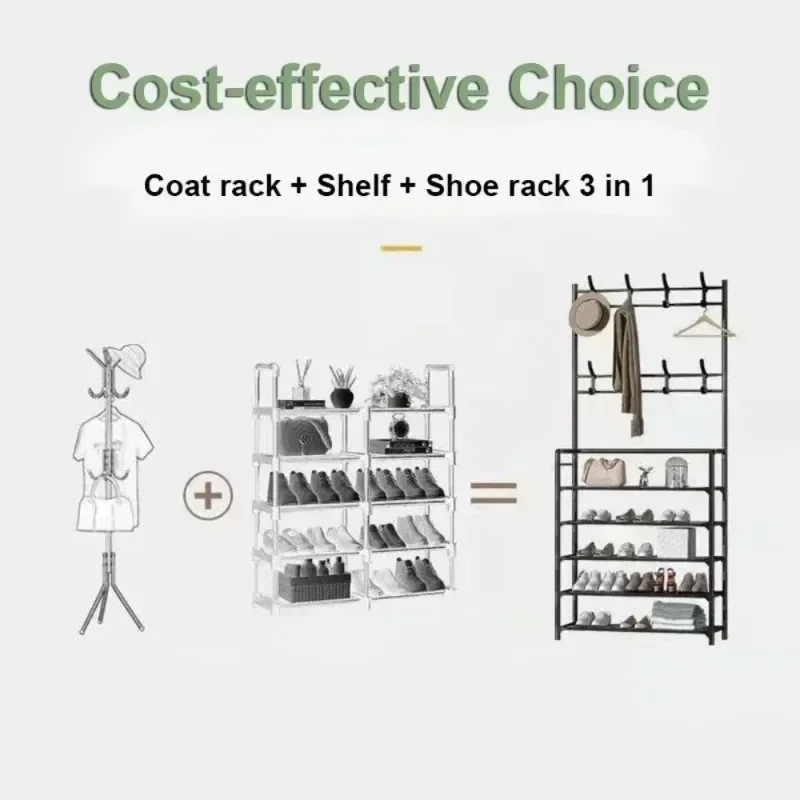 Shoe and Hat Rack Multi-Layer Household Floor Integrated Simple Multi-functional