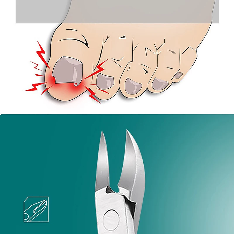 Profession elle Fingernagel Zehen nagel Nagel haut Zange Trimmen Edelstahl Nagel knipser Cutter Nagel haut Scheren zange Maniküre Werkzeug – Detail 4