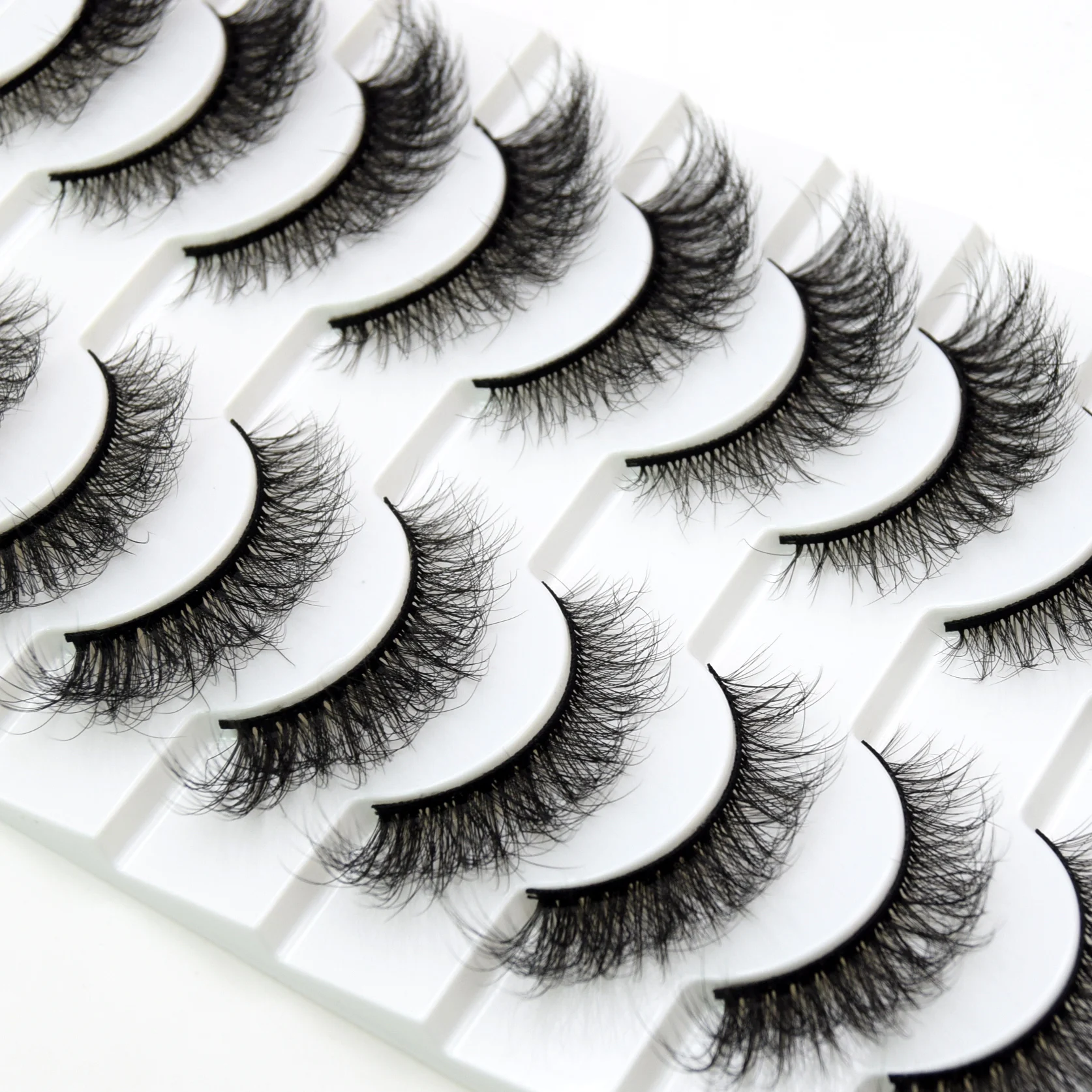 10 Pairs Faux Mink Eyelashes Handmade False Eyelashes Natural Nude Makeup Simulation Cross Messy Eye 3D Curly fake eyelashes false eyelashes
