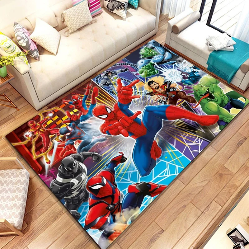 Disney Superhero Large Area Rug 3D Carpets for Living Room Kitchen Bedroom Sofa Home Decor Doormat Kids Floor Anti-slip Mat Gift