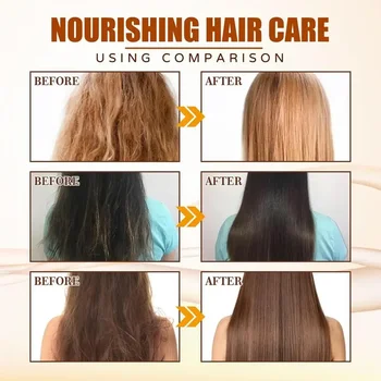 Jojoba Oil Hair Serum Smoothing Soften Repair Frizz Damaged Hair Anti-Dandruff Scalp Treatment Product Hair Care Маска Для Волос - Thumbnail 2