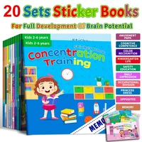 Montessori Toys Cartoon Sticker Books Focus on Potential Development Education Sticker Toys for Children 3-6Y 1