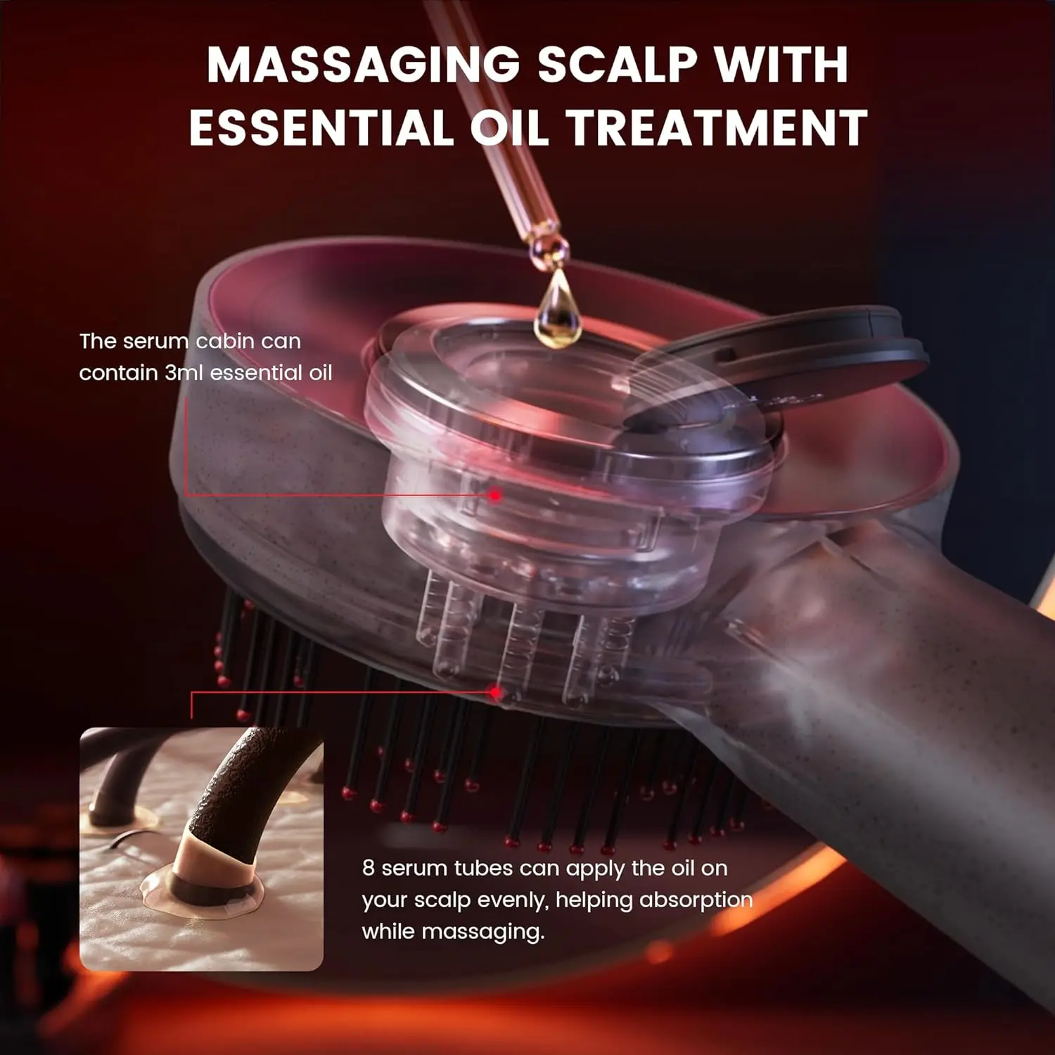 Wireless Massager  Scalp3 Scalp Massaging Brush Shiatsu Hair Scalp Massager with IPX7 Waterproof Cordless Electric Massager 4