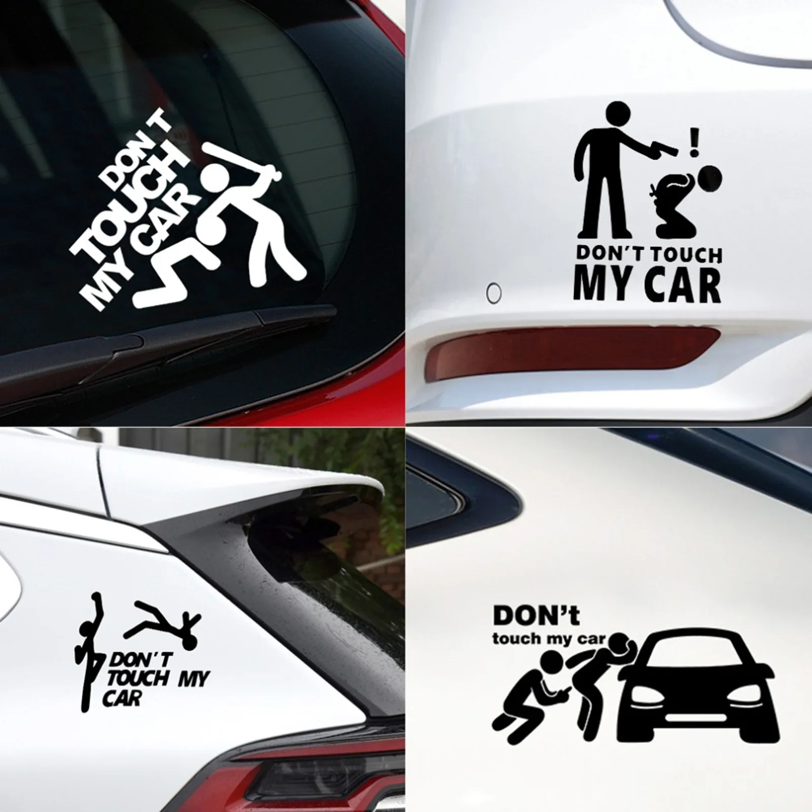 Car Sticker Car Stickers Car Body Stickers Funny Car Sticker Dont Touch My Car Decals Stickers Creative Auto Decal Exterior Decoration Window Accessories