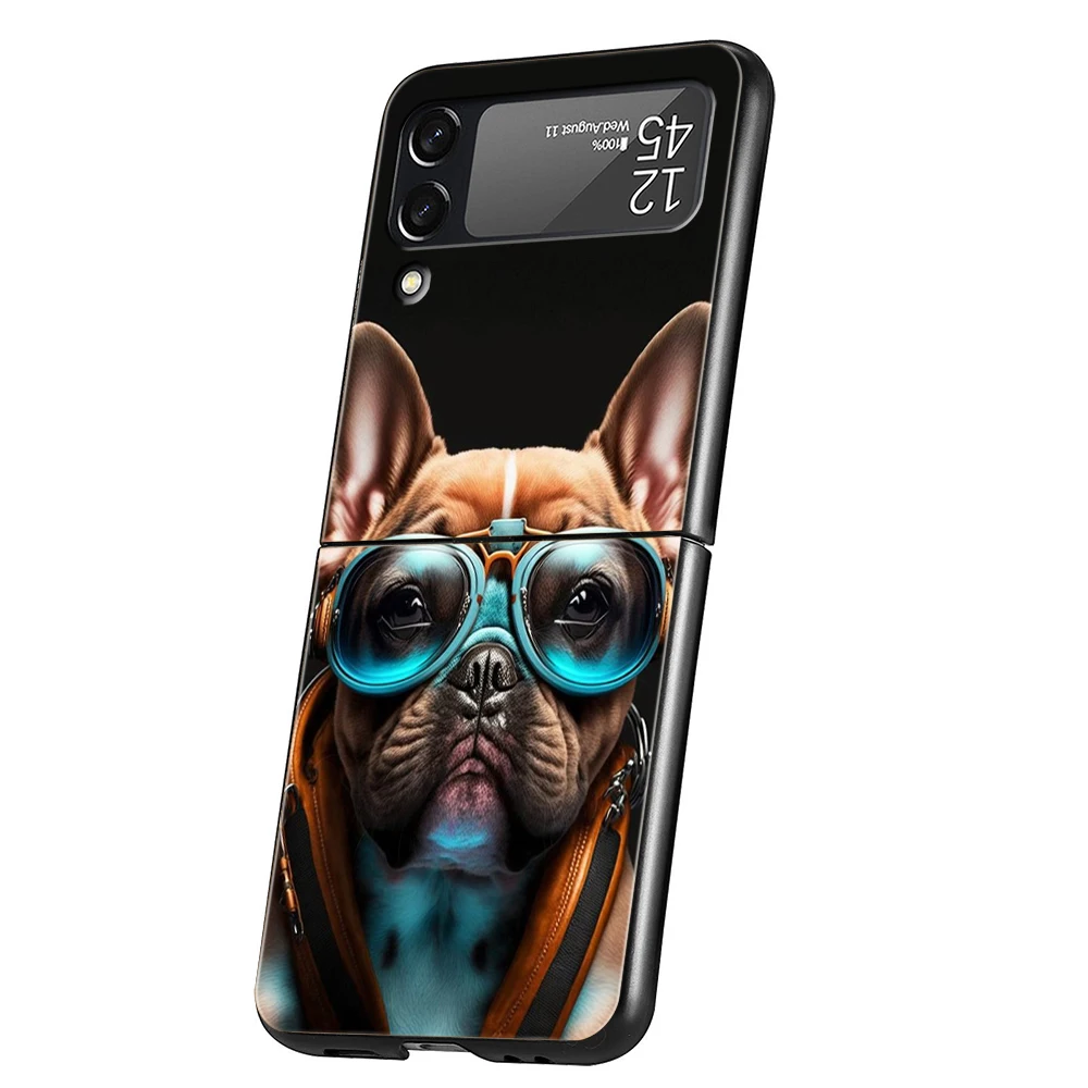 Adorable Cartoon Dog Pug Hard Shell Phone Case - Black Cover