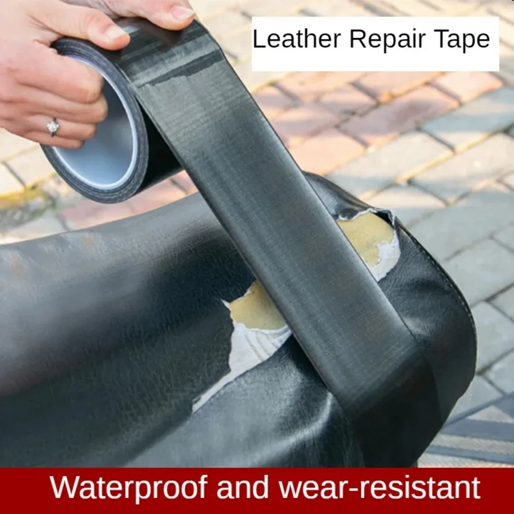 Leather Repair Tape Leather Repair Sticker Leather Patch Leather Repair Leather Repair Patch Leather Repair Material Self Adhesive Leather Sticker Black Duct Tape Leather Repair Subsidy Strong High Viscosity Battery Car Seat Cushion Car Leather Chair Sofa Repair Tape