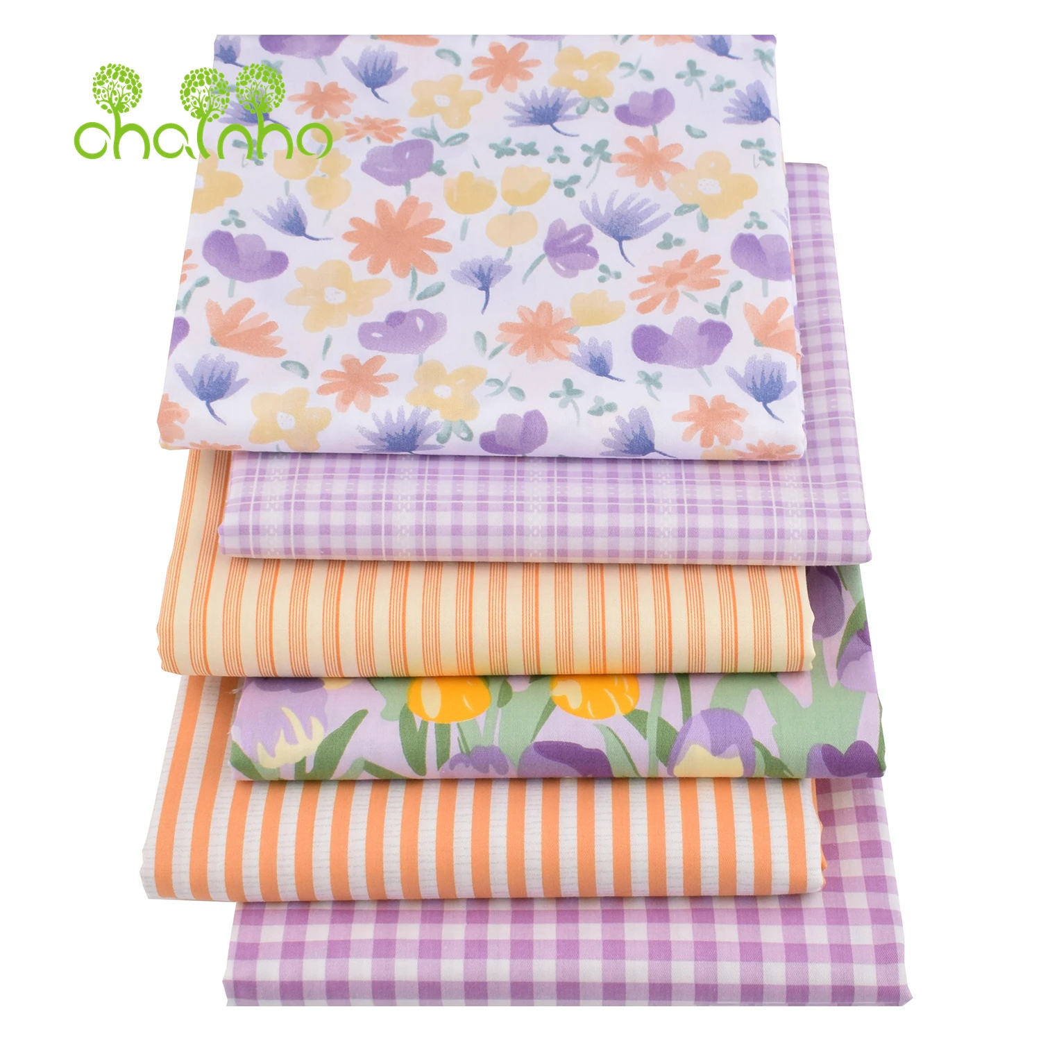 Chainho,Printed Twill Weave Cotton Fabric,DIY Quilting Sewing Material,Home Handmade Textile,Patchwork Cloth,5 Sizes,25C11