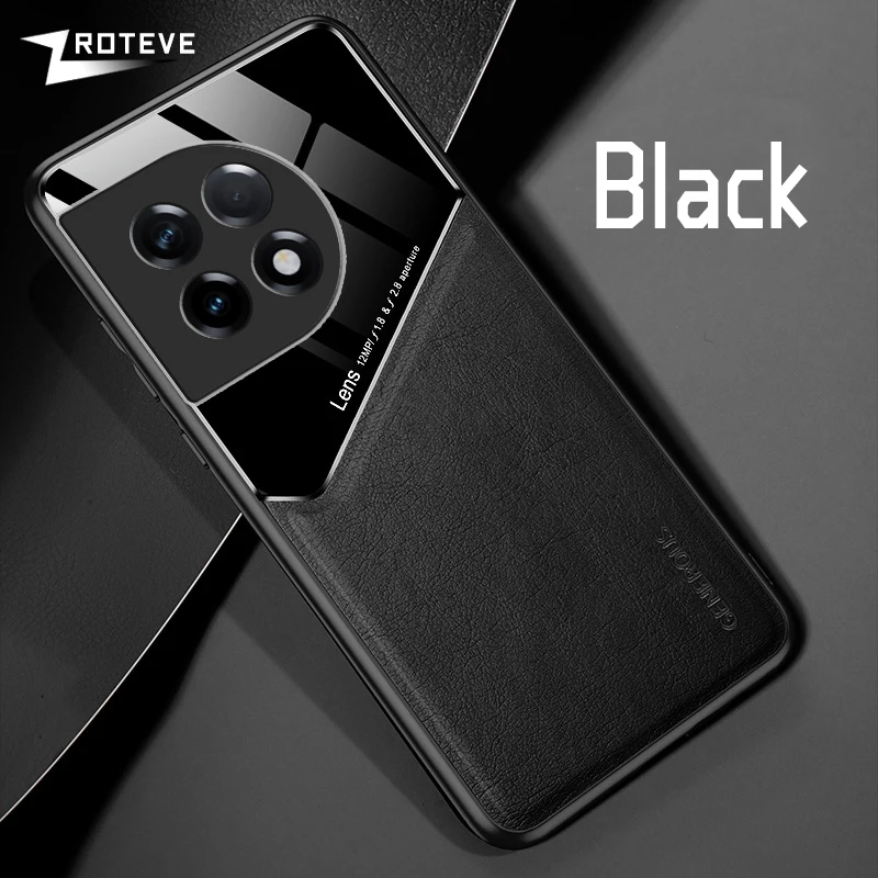 Elegant Zroteve PU Leather Magnetic Car Mount Phone Case
