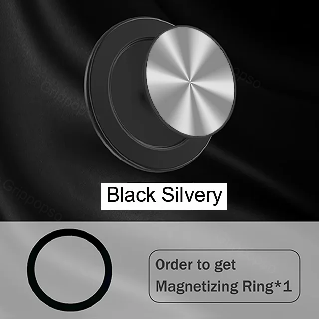 Grippopso 1/2PCS Aluminium 52 Magnet Magnetic Folding Mobile Phone GripTok Holder Socket For IPhone Ring Finger Expanding Stand