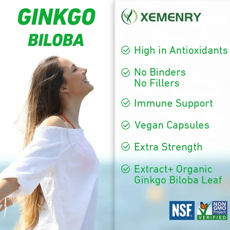 Ginkgo Biloba Capsules Improves Concentration Memory Learning Promotes Brain Health Clarity ginkgo biloba supplement