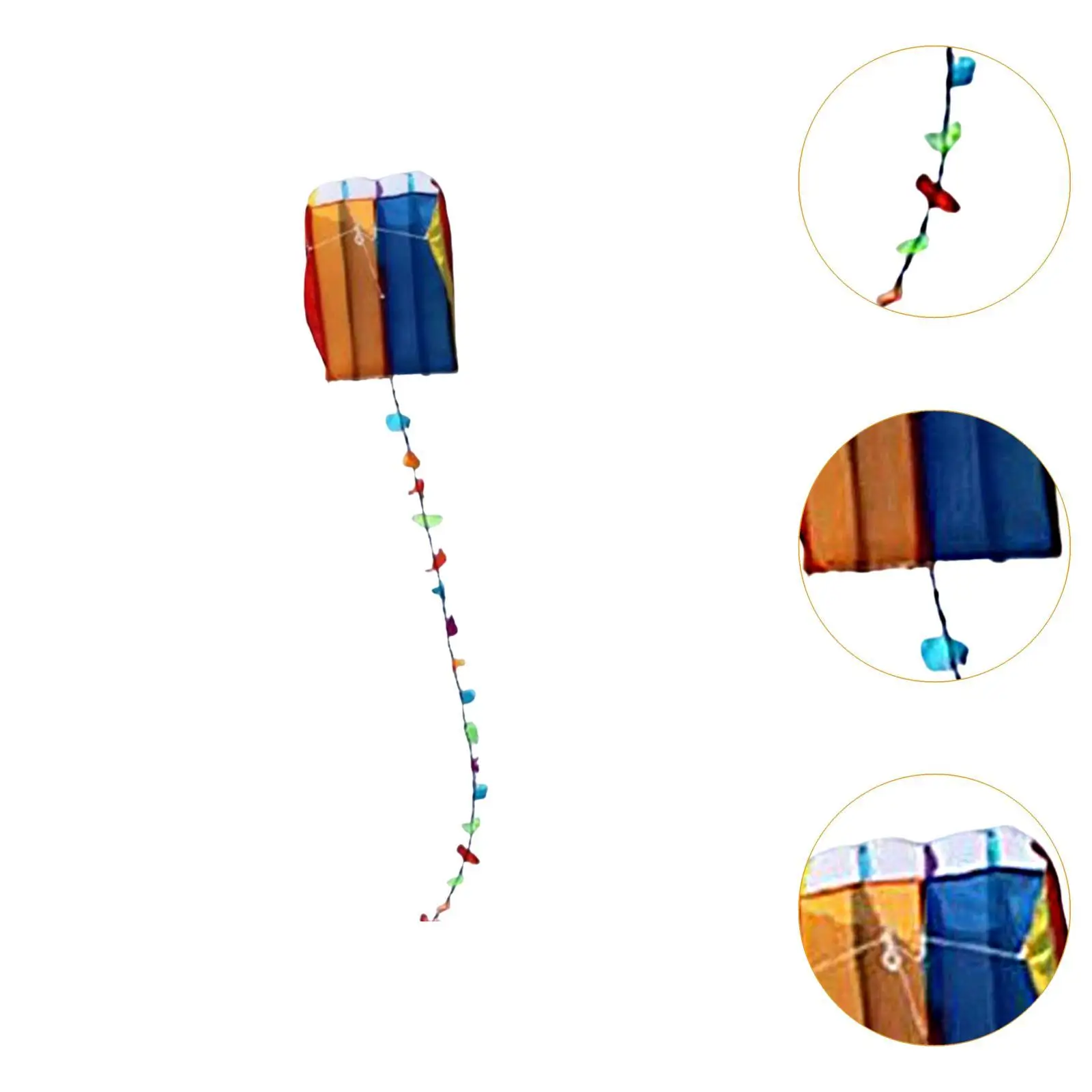 Rainbow Parafoil Kite Waterproof Colorful Easy Assembly Portable Flying Toy for Yard Beginner Children over 7 Years Old Adults