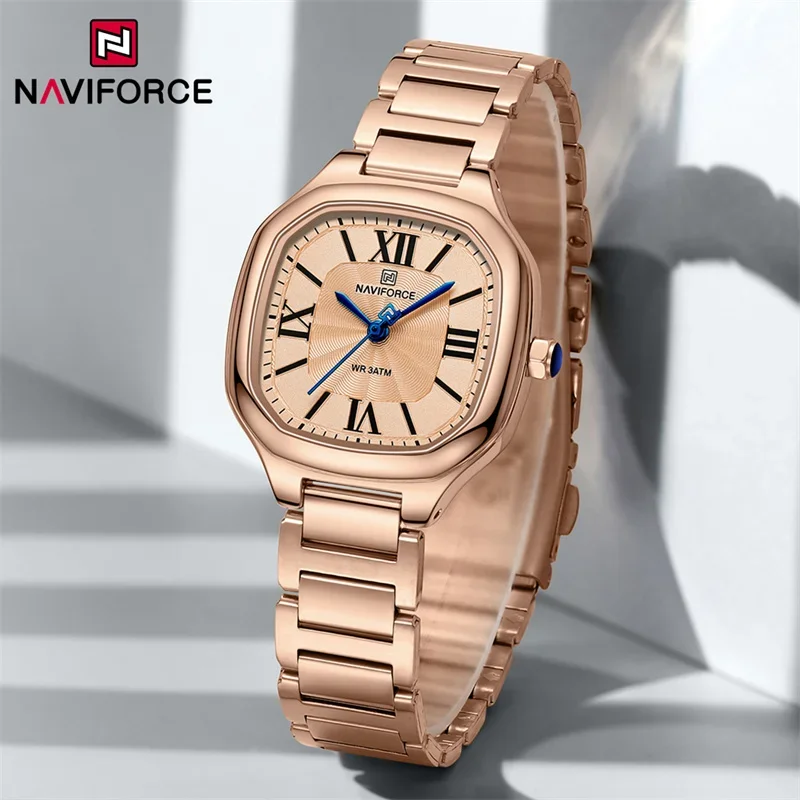 

NAVIFORCE Casual Watch for Women Stainless Steel Bracelet Female Popular Fashion Quartz Ladies Wristwatch Girls Gift Reloj Mujer