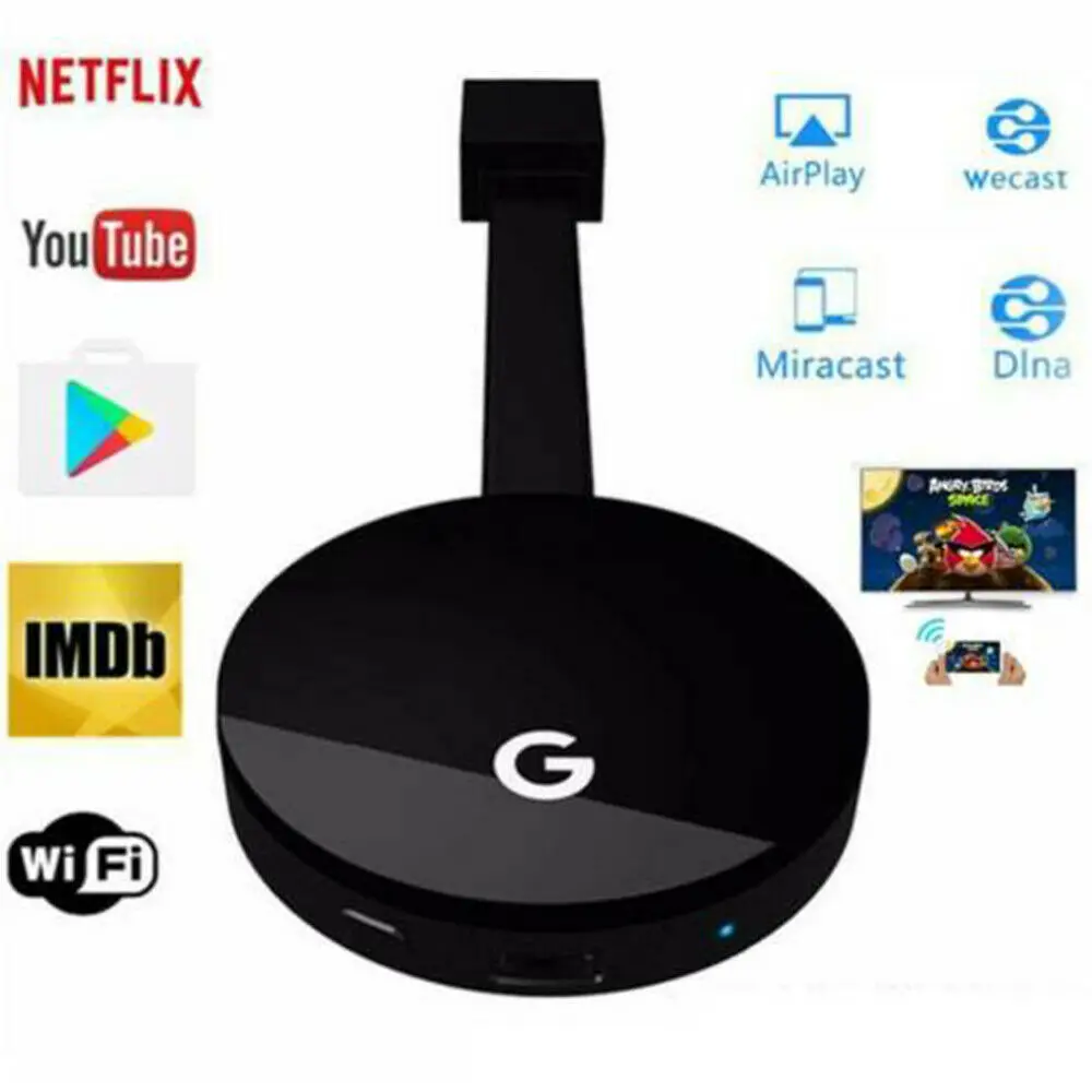 

G12 TV Stick For Chromecast 4K HD HDMI Media Player 5G/2.4G WiFi Display Dongle Screen Mirroring 1080P HD TV For Google Home