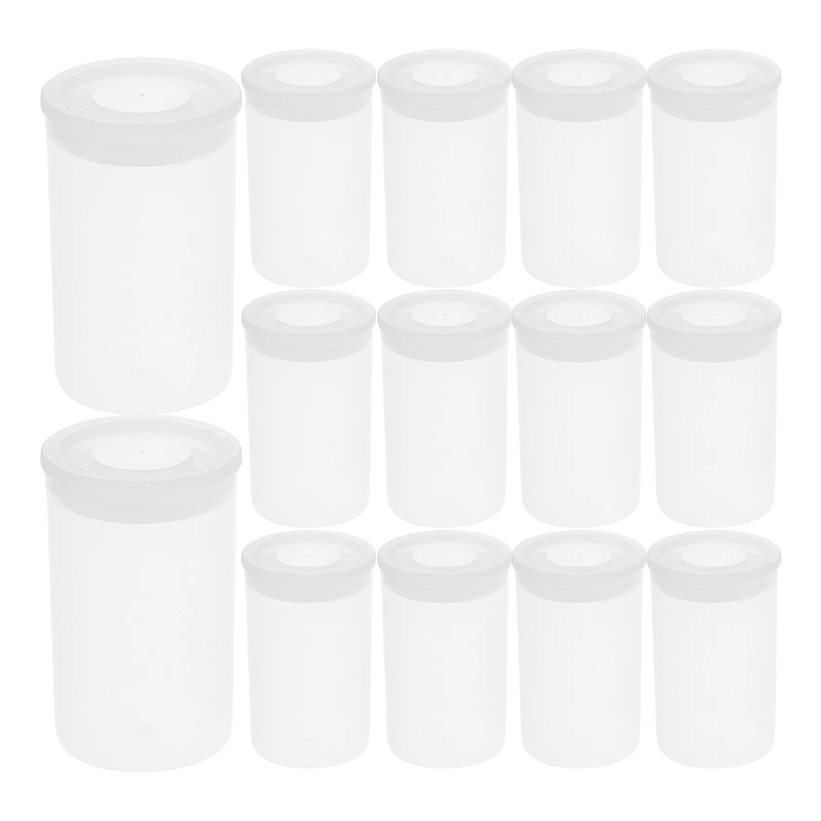 캡이있는 200Pcs 필름 용기 투명 플라스틱 밀폐 방수 방습 휴대용 보관함 동전 열쇠 물고기 후크