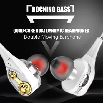 Auriculares deportivos de graves profundos para teléfono móvil, audífonos estéreo con cancelación de ruido, armazón equilibrado dinámico, 3,5mm 2
