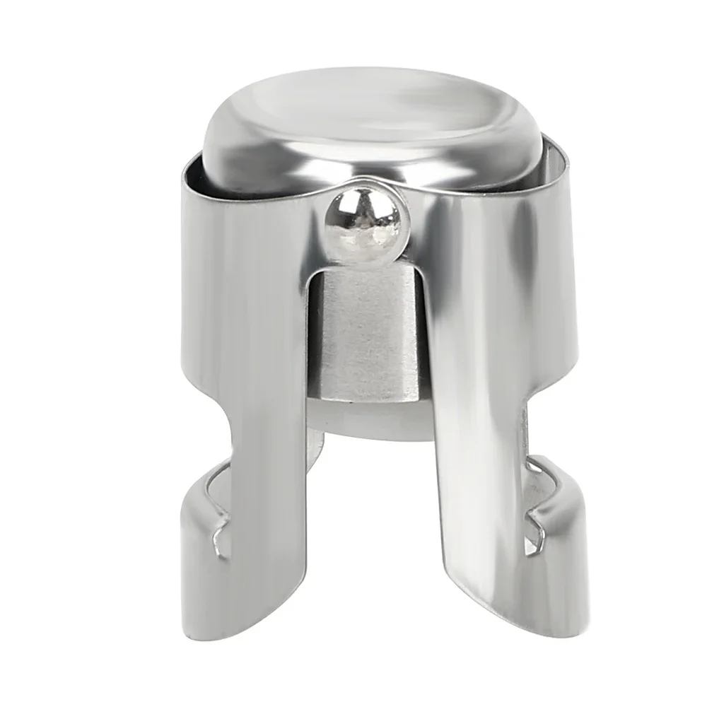 Wine Bottle Stopper Wine Beer Bottle Cork Plug Stainless Steel Champagne Sparkling stopper Bar Tools 1PC Sealing Cap