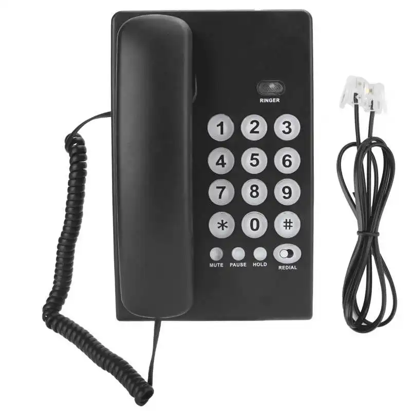 

KX‑T504 Houhold Landline Phone Big Button Corded Telephone With Re‑dial And Flash Function For Old People