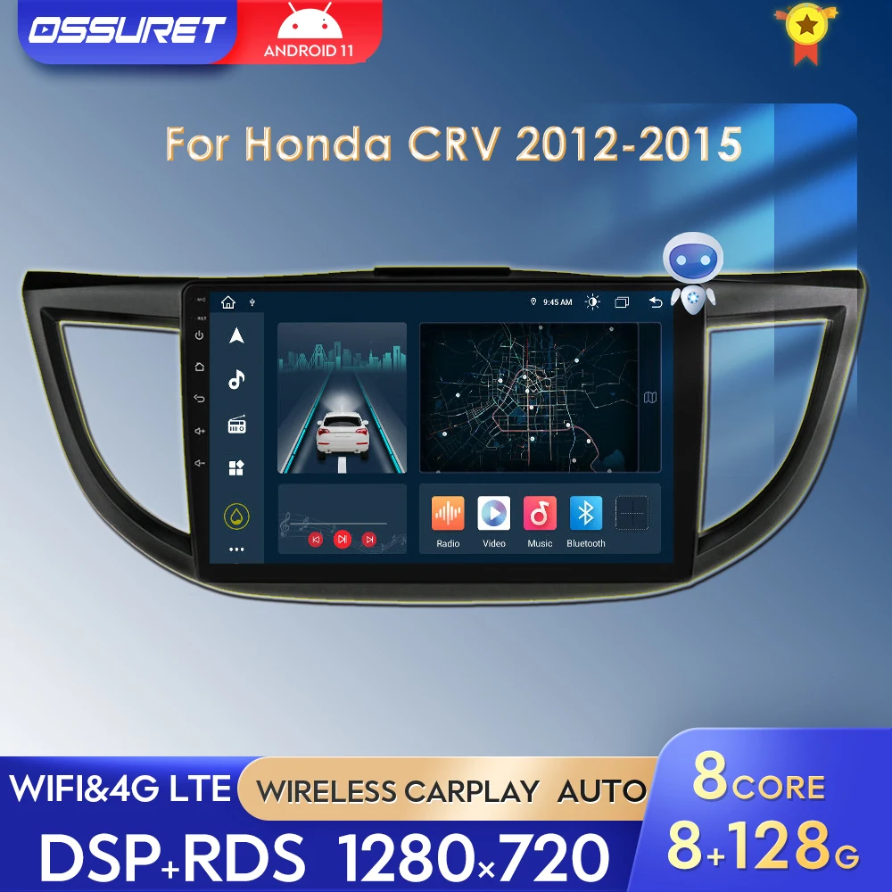 8g 128g Android 10 Car Radio Stereo Multimedia Player For Honda Crv 20122015 Car Autoradio