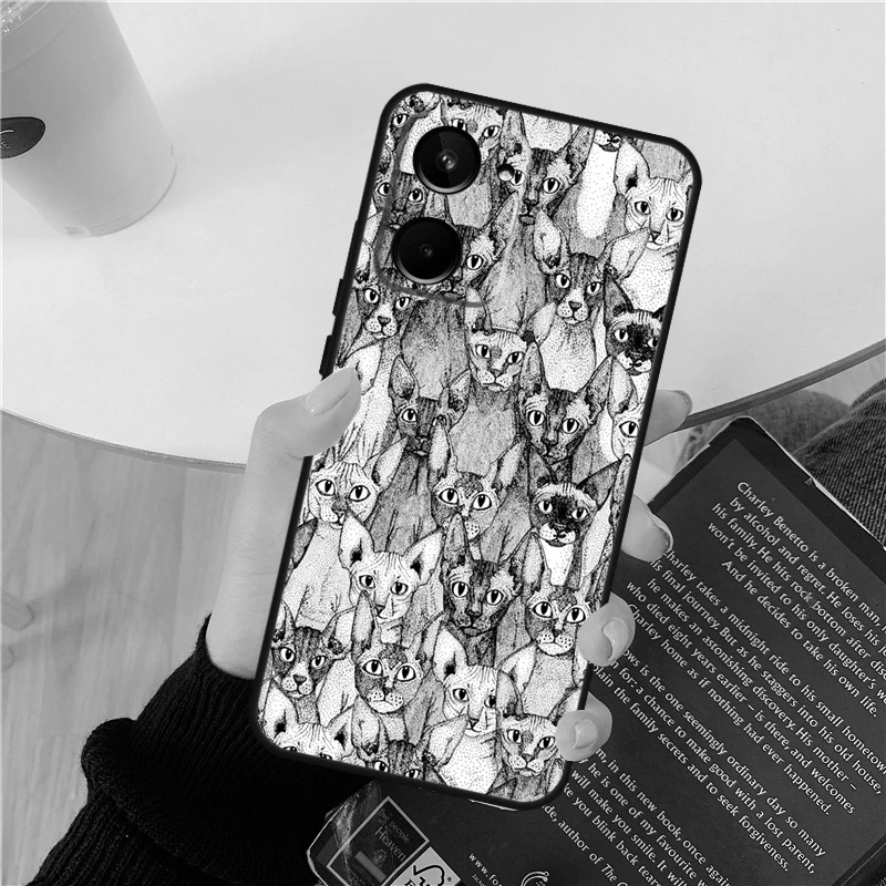 Sphynx Cat Design Protective Phone Case