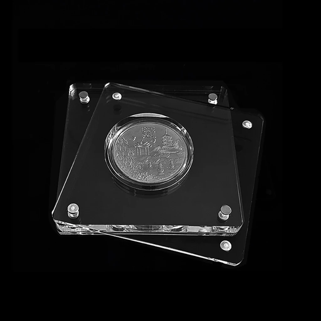 17/20/25/27/30/33/38/40mm 코인 디스플레이 홀더 마그네틱 아크릴 코인 프레임 보관 상자 코인 컬렉션을위한 코인 캡슐  케이스-Freehip.co.kr