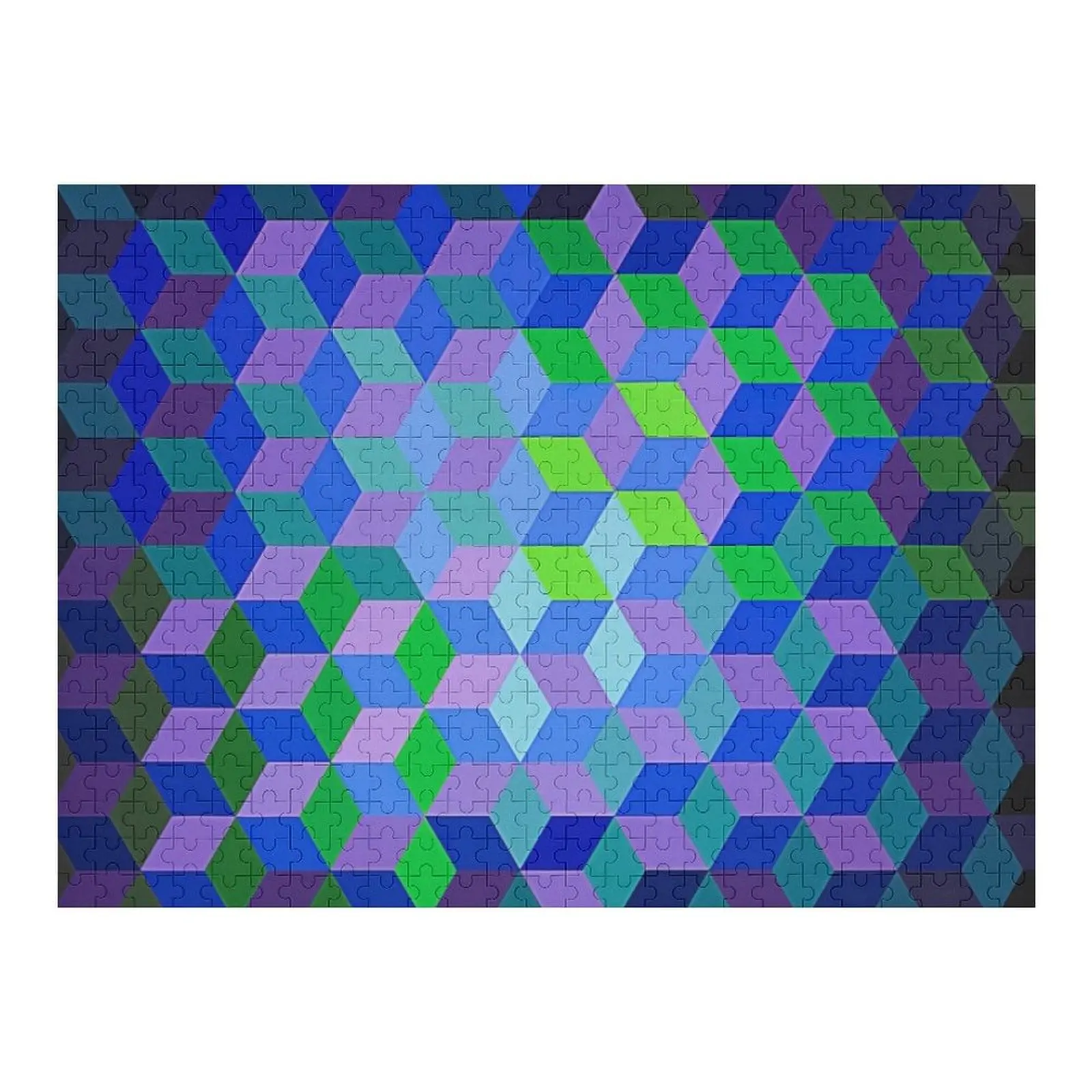 

victor vasarely ion 11, 1969 Jigsaw Puzzle Personalized Wooden Name Custom Child Toys For Children Puzzle