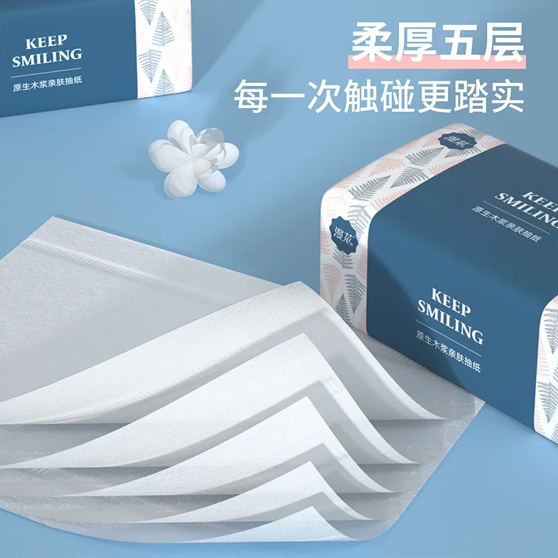 6 Boxes of Paper Towels Full Box Affordable Household Toilet Tissue Household Napkins Paper Towels Toilet for Daily Use