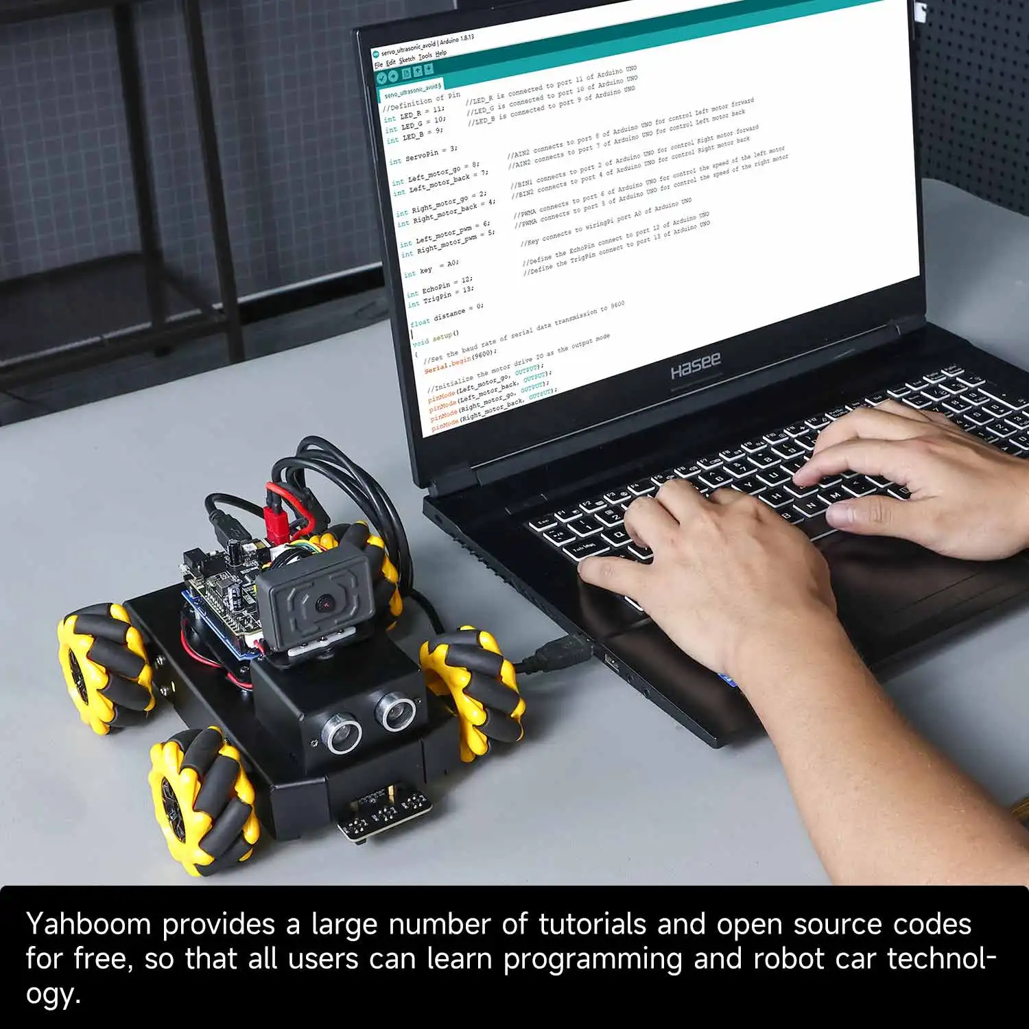 Yahboom UNO R3 Smart Robot Car Kit Roboduino V2 Con ESP32 WiFi Macchina Fotografica Corpo In Metallo Giocattolo Educativo Kit Robot FAI DA TE Per Arduino - immagine 6