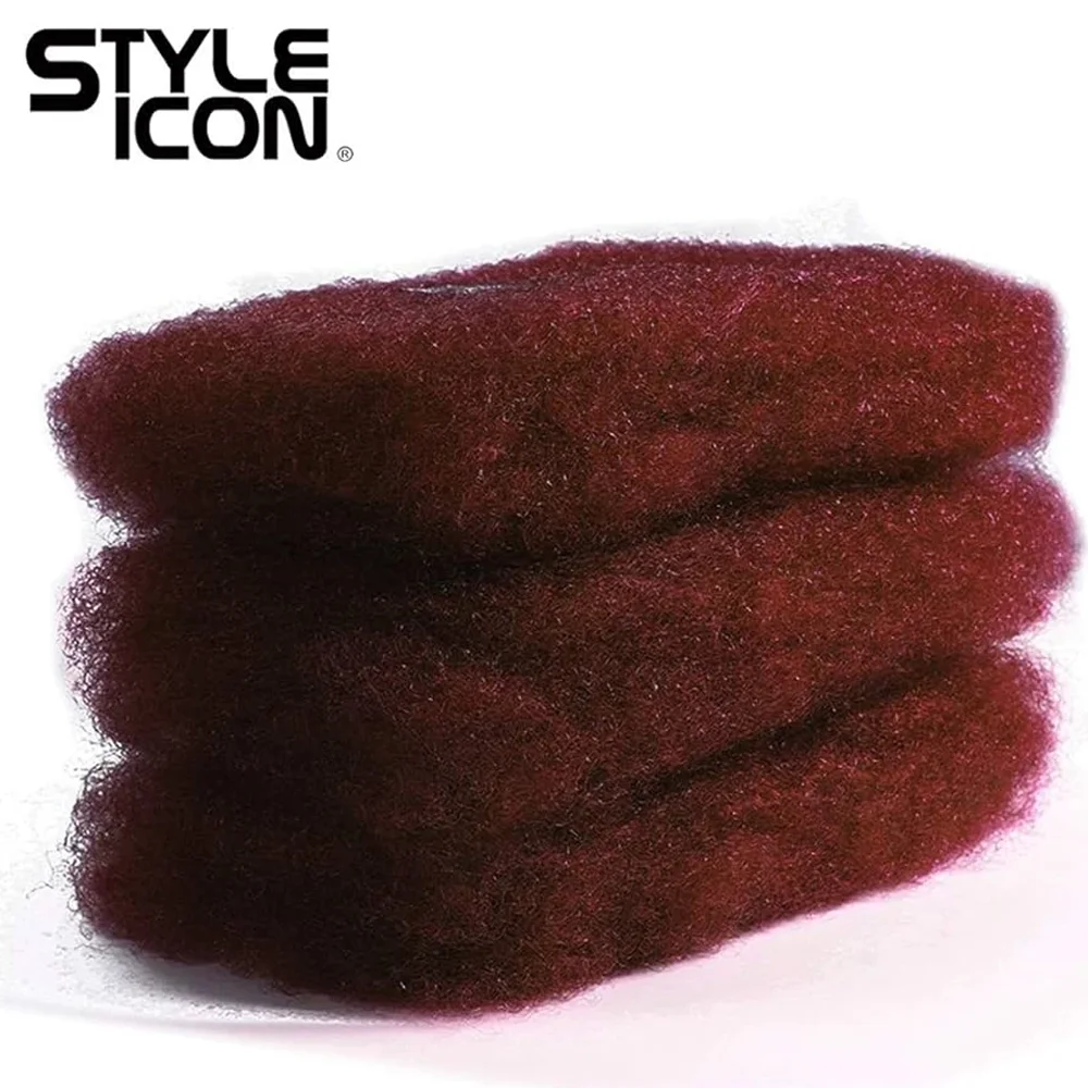 Style Icon Afro kinky Curly Bulk Remy Hair 1 Bundle 50g/pc Red Color Brazilian Braids Hair No Weft Human For Braiding