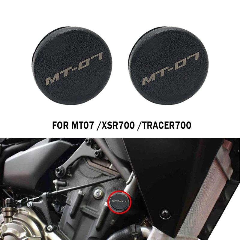 

2PCS Chassis Plugs For Yamaha MT07 MT-07 Tracer700 XSR700 XSR 700 2013-2021 2020 Motorcycle Frame Hole Cover Caps Plug Frame Cap