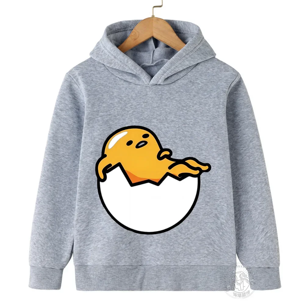 thumbnail image 1 of Bonita sudadera con capucha de Gudetama para niños, ropa de primavera y otoño, sudaderas para niñas, sudaderas con capucha de manga larga para niños, camisetas con capucha de dibujos animados de Sanri, 1 of 4