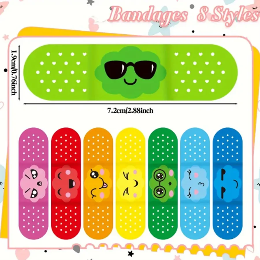 16/40pcs Cute Bandages Waterproof Bandages Self-Adhesive Breathable Bandages
