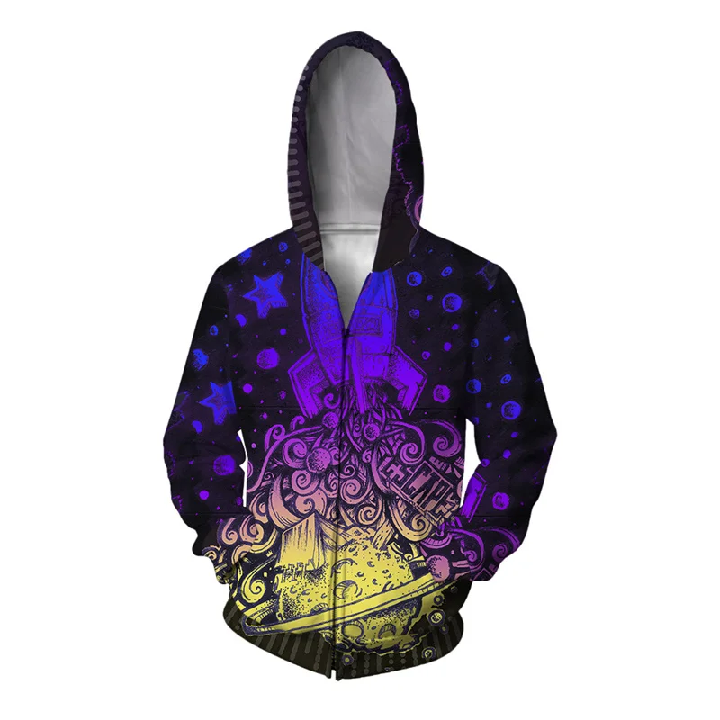 thumbnail image 1 of Sudadera con capucha y cremallera con estampado de calavera y flores para hombre, sudadera con estampado 3D de serpiente, caballo y caballero, sudaderas informales de gran tamaño, sudaderas con capuch, 1 of 5