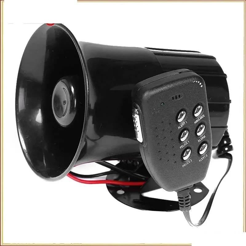 

6 Sound 12V Tone Loud Horn Motorcycle Auto Car Vehicle Truck Speaker Warning Alarm Siren Police Fire Ambulance Horn Loudspeaker