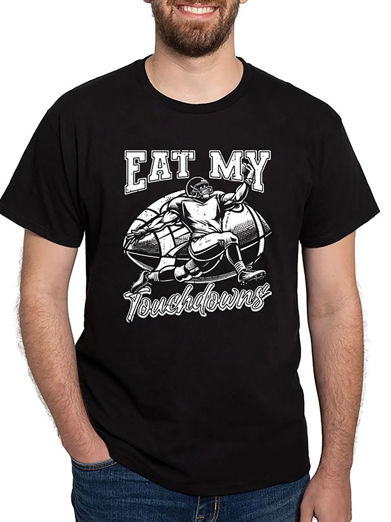 

Забавная Мужская футболка с коротким рукавом, американский футбол 157002, графическая коллекция, Черная