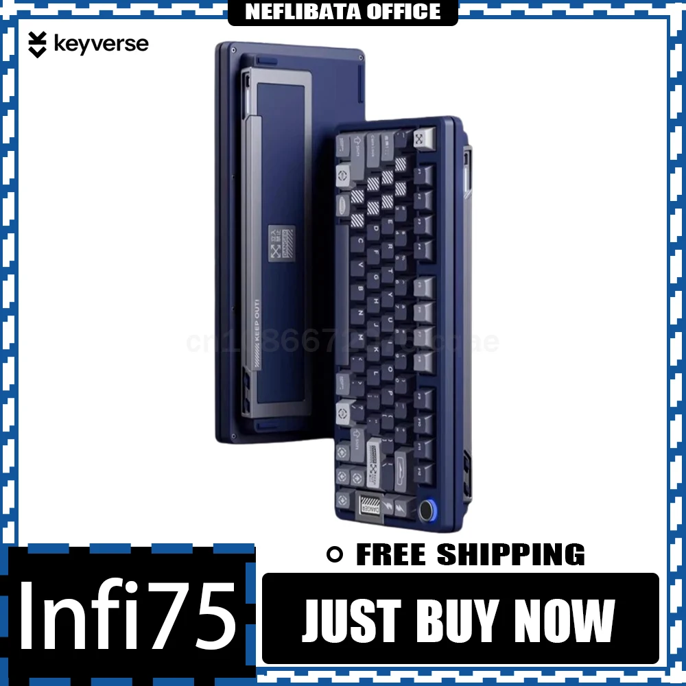 

KeyVerse Infi75 Mechanical Keyboard Hot-Swap 3 Mode USB/2.4G/Bluetooth Wireless 75key Keyboard RGB Light Gaming Keyboad Gift