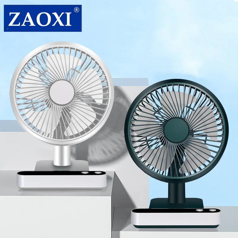 

ZAOXI Mini USB Portable Electric Fan Xiaomi Smart 5000mah Rechargeable 4 Gear Adjustable Silent Air Cooler For Office Household