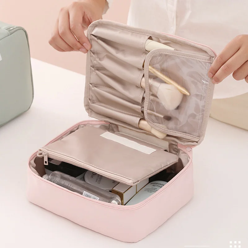 Women’s Portable Travel Cosmetic Bag – Waterproof Large-Capacity Makeup and Toiletries Organizer for Travel Bags & Storage Items Beach bags