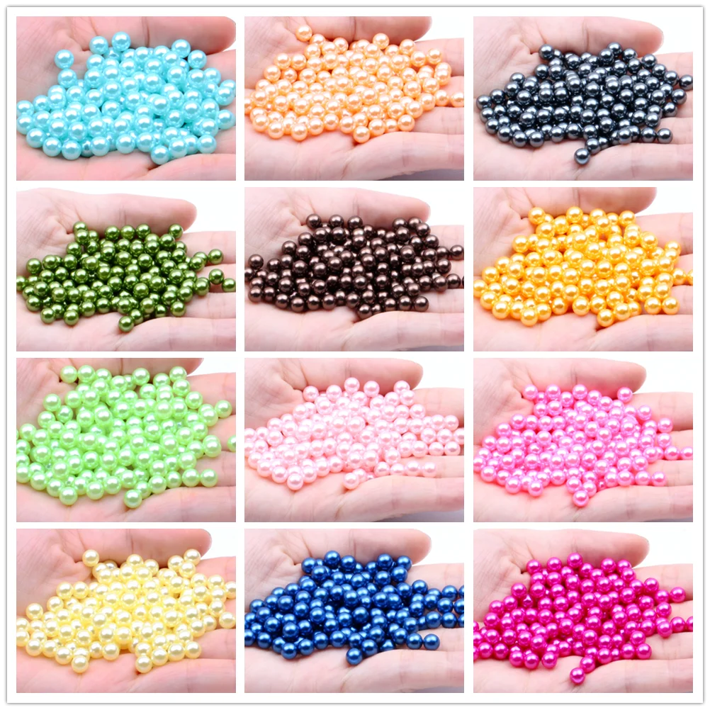 

Loose 3mm-10mm 23 Color No Holes Pearl DIY Plastic Imitation Pearl beads for needlework & Jewelry Making