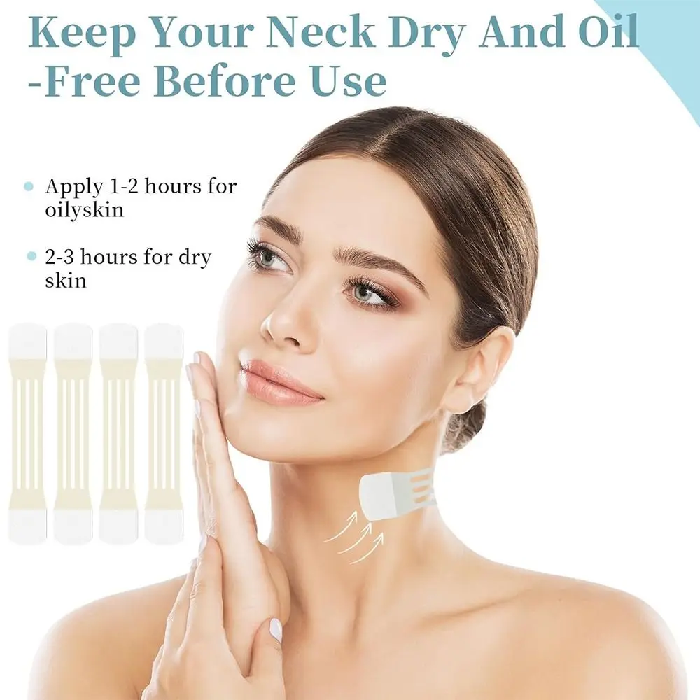20PCS Lifting Neck Less Tape Strips Invisible Tighter and Smoother Neck Tape Long-Lasting Female Skin Care
