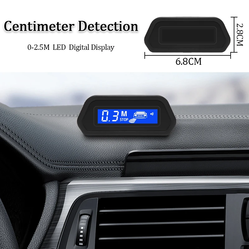 Hippcron Car Parking Sensor With Auto Parktronic Reverse LED Monitor 4 Sensors Radar Detector System Backlight Display