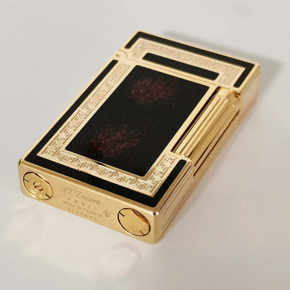 Luxury Ligne2 Lighter Brass Lacquer Smoking Tobacco Tools Cigarette Accessories Men Gift Collections Butane Gas 4