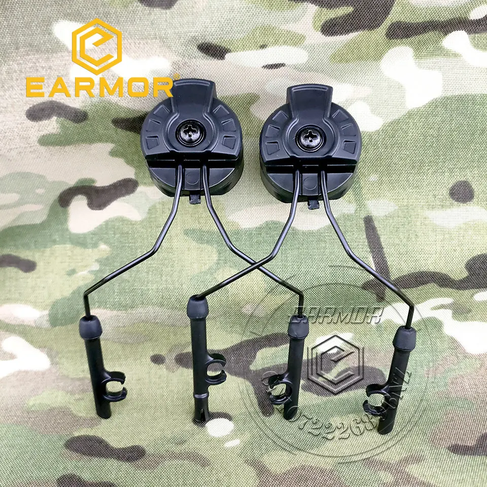 Earmor M11 Adapter Earphone Curved Helmet Rail Adapter, Which Can Rotate Comtac Earphone 360 Degrees