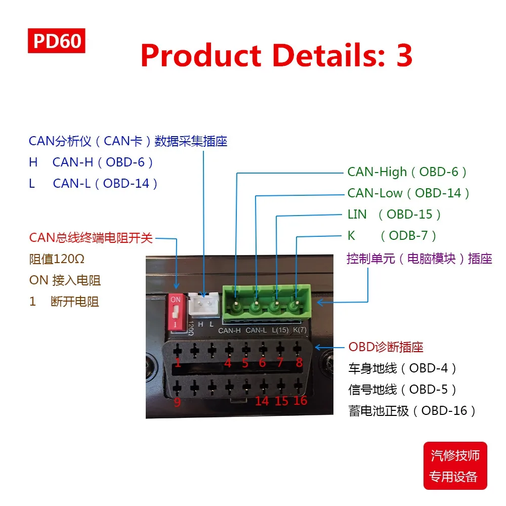 PD60 Fuel Injection Ignition Coil Simulator Petrol Diesel Vehicle Computer Board ECU Maintenance Platform Testing Equipment