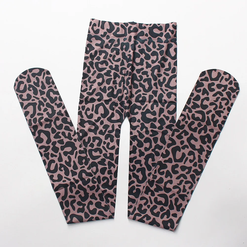 Muster bedruckte Retro-Strumpfhose für Frauen, neue 8-Stil-Muster-Strumpfhose, weiblich, sexy Blumenmuster, lange Socken, Leoparden-Strumpfhose – Detail 12