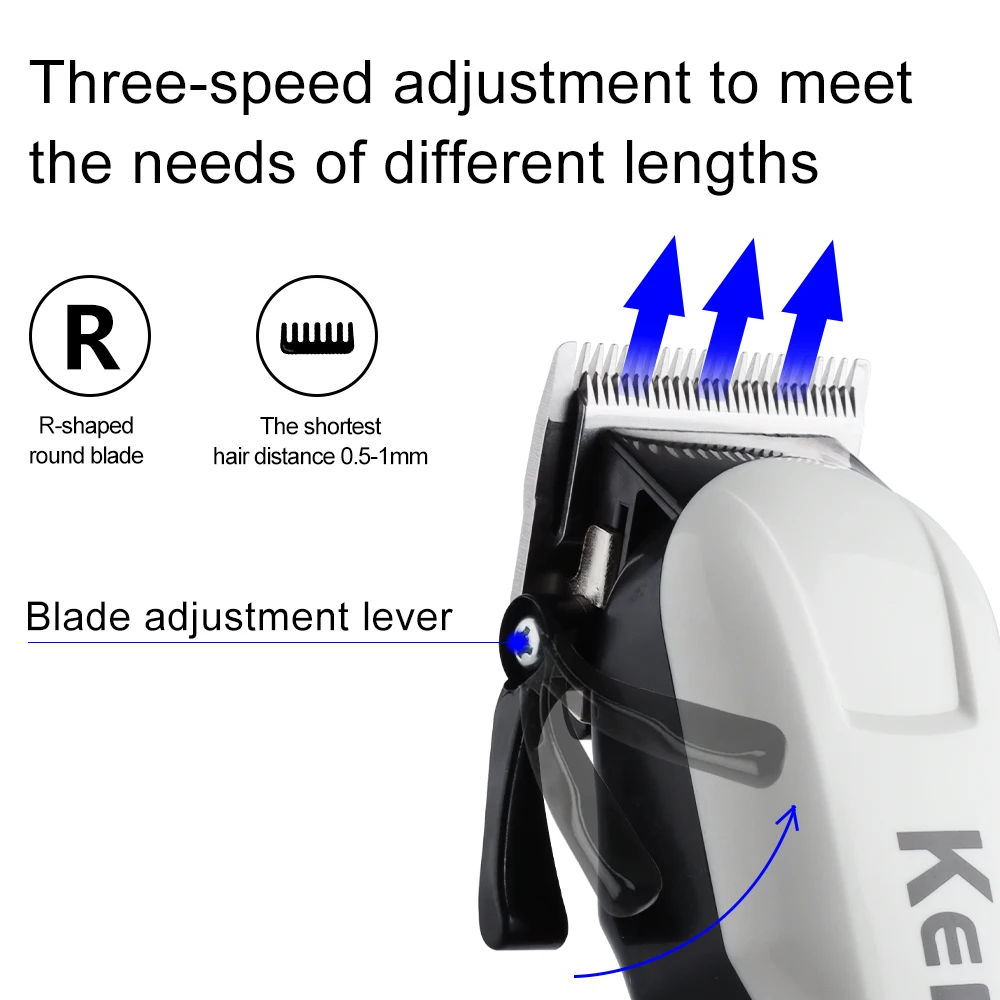 Kemei KM-809A Hair Trimmer For Men Beard Professional Hair Clipper Electric Razor Hair Cutting Machine Haircut Electric Shaver 4