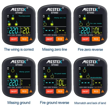 MESTEK ST05B/D/E Digital Socket Tester